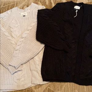 2 Universal Thread chunky knit cardigan sweaters